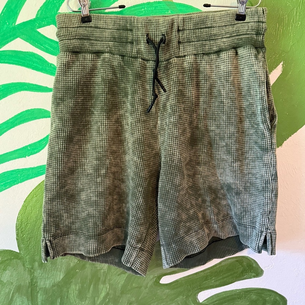 Cotton Citizen Olive Green Waffle Drawstring Shorts - Picture 2 of 5